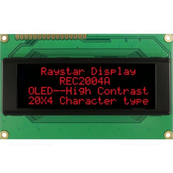 Дисплей oled алфавитно-цифровой RAYSTAR OPTRONICS REC002004ARPP5N00000