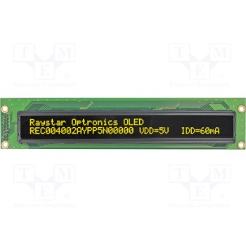 Дисплей OLED RAYSTAR OPTRONICS REC004002AYPP5N0