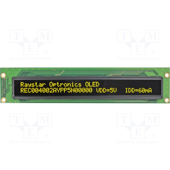 Дисплей OLED RAYSTAR OPTRONICS REC004002AYPP5N00000 (REC004002AYPP5N0)