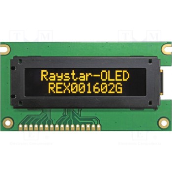 Дисплей OLED RAYSTAR OPTRONICS REX001602GYPP5N0