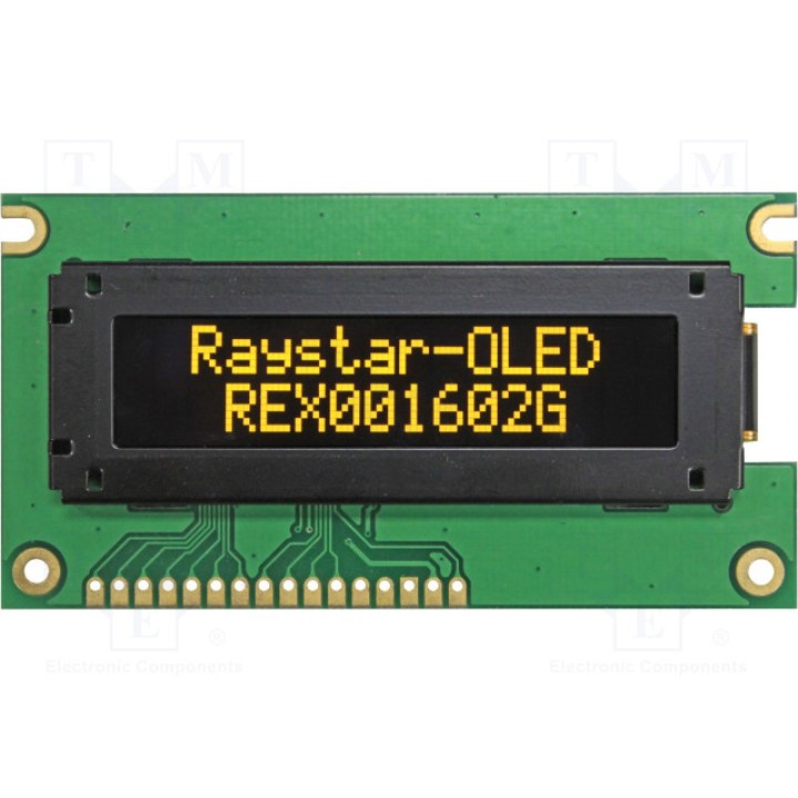 Дисплей OLED RAYSTAR OPTRONICS REX001602GYPP5N00000 (REX001602GYPP5N0)