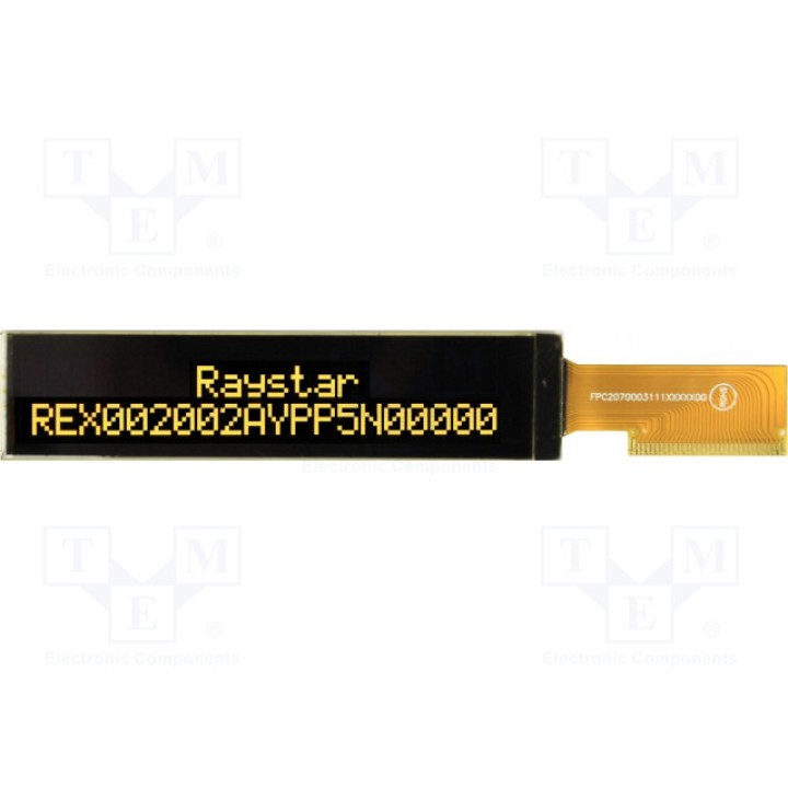 Дисплей OLED RAYSTAR OPTRONICS REX002002AYPP5N00000 (REX002002AYPP5N0)