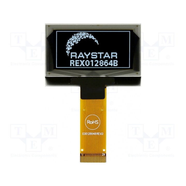 Дисплей oled графический RAYSTAR OPTRONICS REX012864BWPP3N00000 (REX012864BWPP3N0)