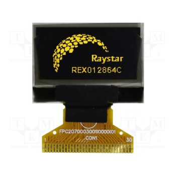 Дисплей OLED RAYSTAR OPTRONICS REX012864CYAP3N0
