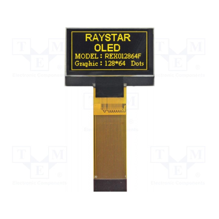 Дисплей oled графический RAYSTAR OPTRONICS REX012864FYPP3N00000 (REX012864FYPP3N0)
