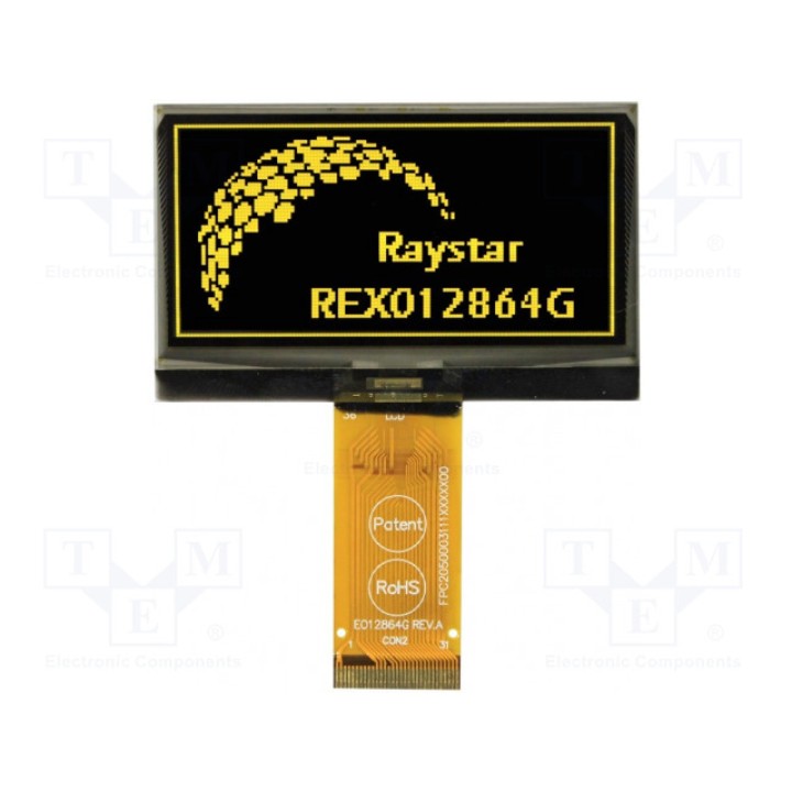 Дисплей OLED RAYSTAR OPTRONICS REX012864GYPP3N00000 (REX012864GYPP3N0)