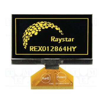 Дисплей OLED RAYSTAR OPTRONICS REX012864HYPP3N0