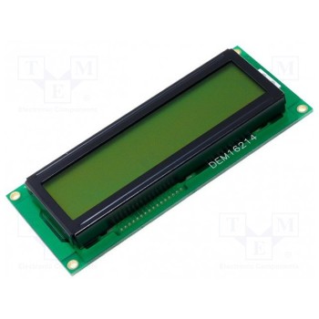 Дисплей LCD алфавитно-цифровой DISPLAY ELEKTRONIK DEM16214SYH-LY