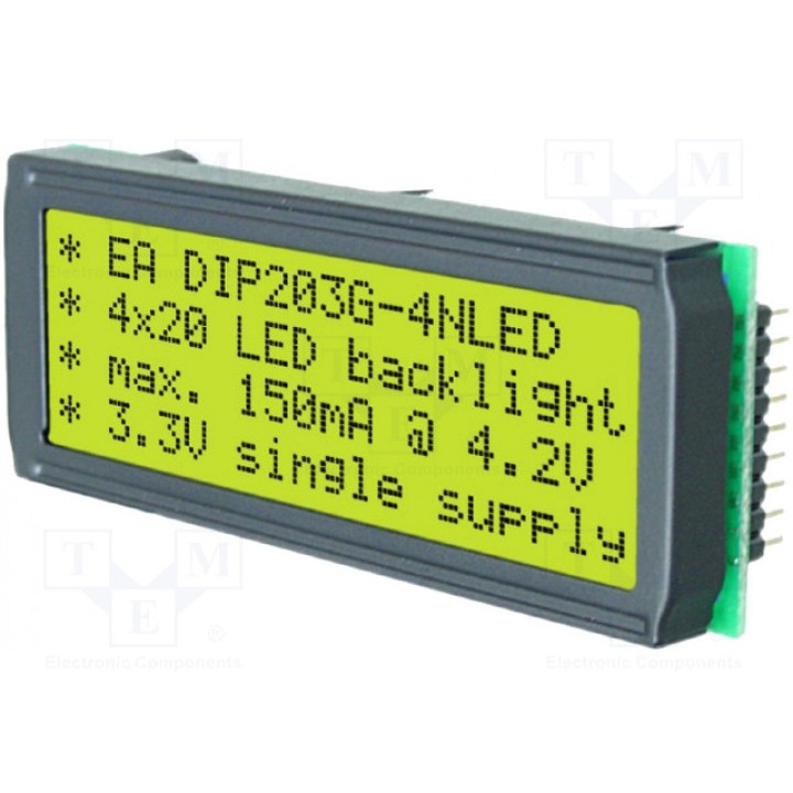 Дисплей LCD ELECTRONIC ASSEMBLY EA DIP203G-4NLED (EADIP203G-4NLED)