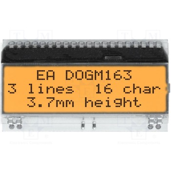 Дисплей LCD ELECTRONIC ASSEMBLY EADOGM163W-A