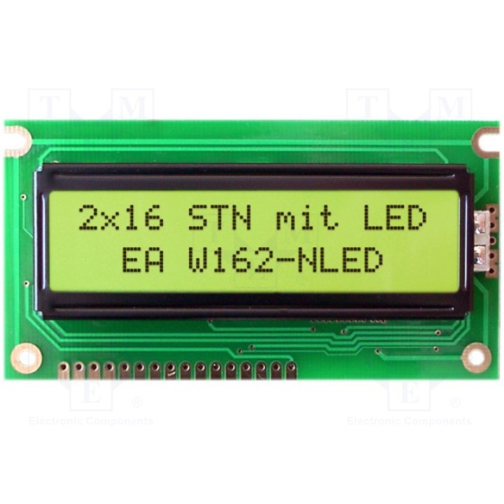 Дисплей LCD алфавитно-цифровой ELECTRONIC ASSEMBLY EA W162-NLED (EAW162-NLED)