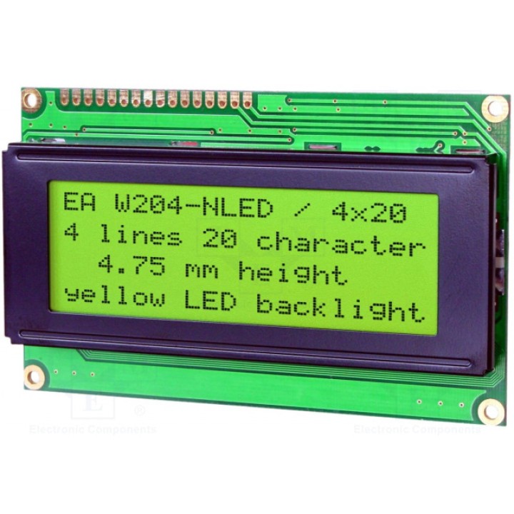 Дисплей LCD алфавитно-цифровой ELECTRONIC ASSEMBLY EA W204-NLED (EAW204-NLED)