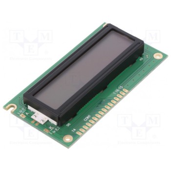 Дисплей LCD алфавитно-цифровой POWERTIP NPC1602LRS-FWT-H