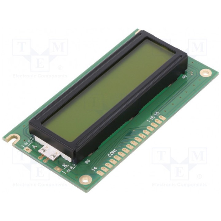 Дисплей LCD алфавитно-цифровой POWERTIP NPC1602LRU-FWT-H (NPC1602LRU-FWT-H)