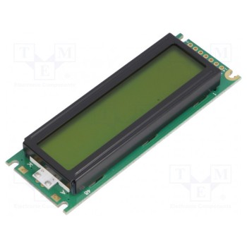 Дисплей LCD алфавитно-цифровой POWERTIP NPC1602LRU-JWA-K