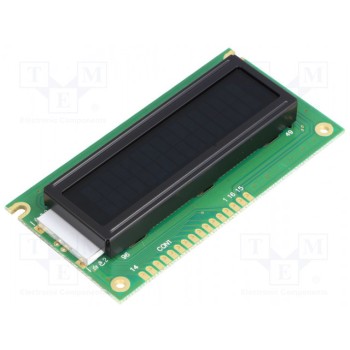 Дисплей LCD алфавитно-цифровой POWERTIP NPC1602WRP-FWA-I
