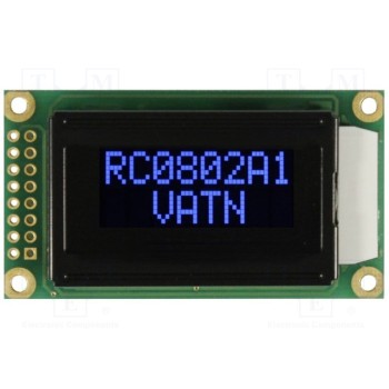Дисплей LCD RAYSTAR OPTRONICS RC0802A1-LLB-JWVE