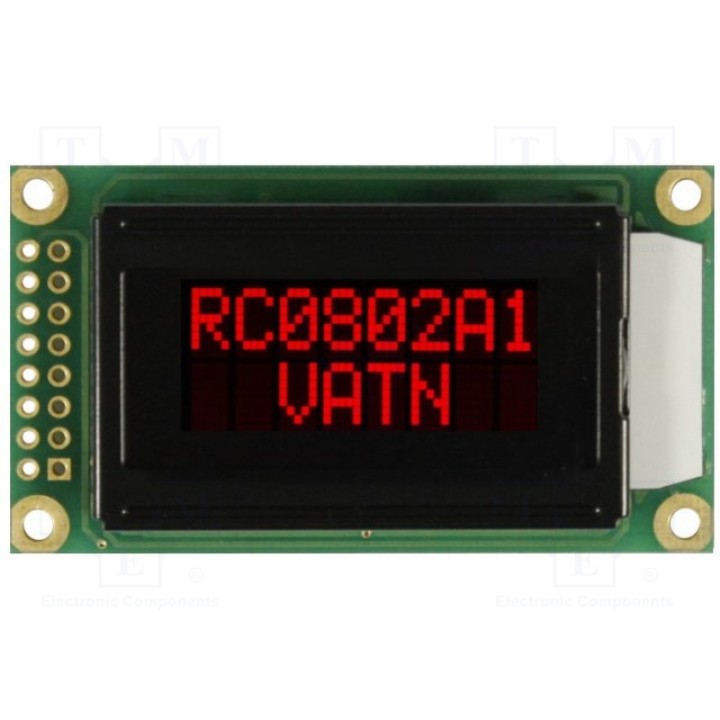 Дисплей LCD RAYSTAR OPTRONICS RC0802A1-LLR-JWVE (RC0802A1-LLR-JWVE)