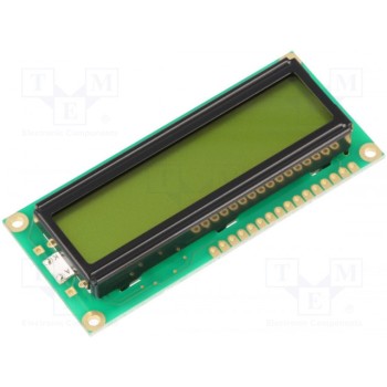 Дисплей LCD алфавитно-цифровой RAYSTAR OPTRONICS RC1601A-YHY-JSX