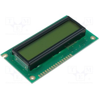 Дисплей LCD алфавитно-цифровой RAYSTAR OPTRONICS RC1602A-YHW-CSV