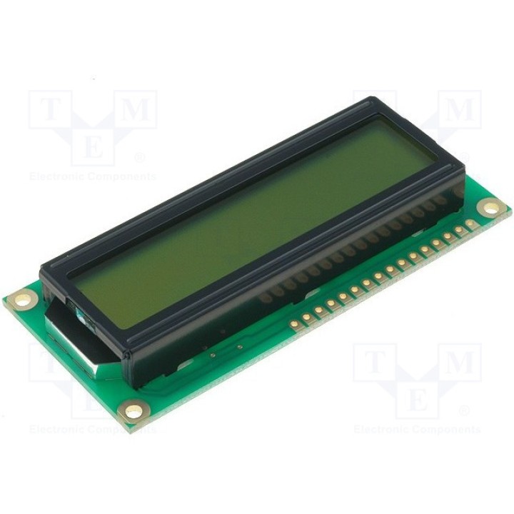 Дисплей LCD алфавитно-цифровой RAYSTAR OPTRONICS RC1602B-YHW-ESV (RC1602B-YHW-ESV)