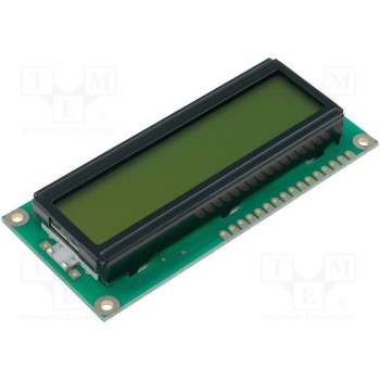 Дисплей LCD алфавитно-цифровой RAYSTAR OPTRONICS RC1602B-YHY-CSVD