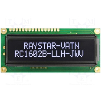 Дисплей LCD RAYSTAR OPTRONICS RC1602B4-LLH-JWV