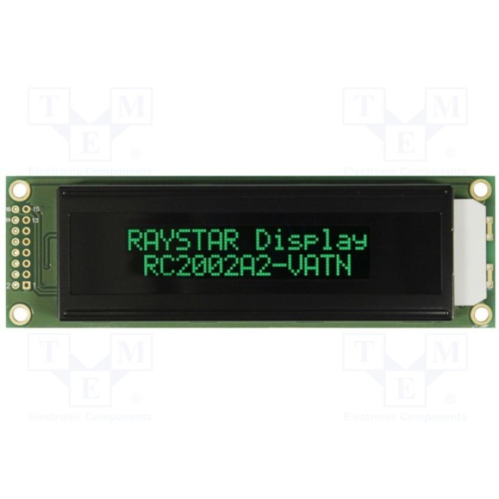 Дисплей LCD алфавитно-цифровой RAYSTAR OPTRONICS RC2002A2-LLG-JSVE (RC2002A2-LLG-JSVE)