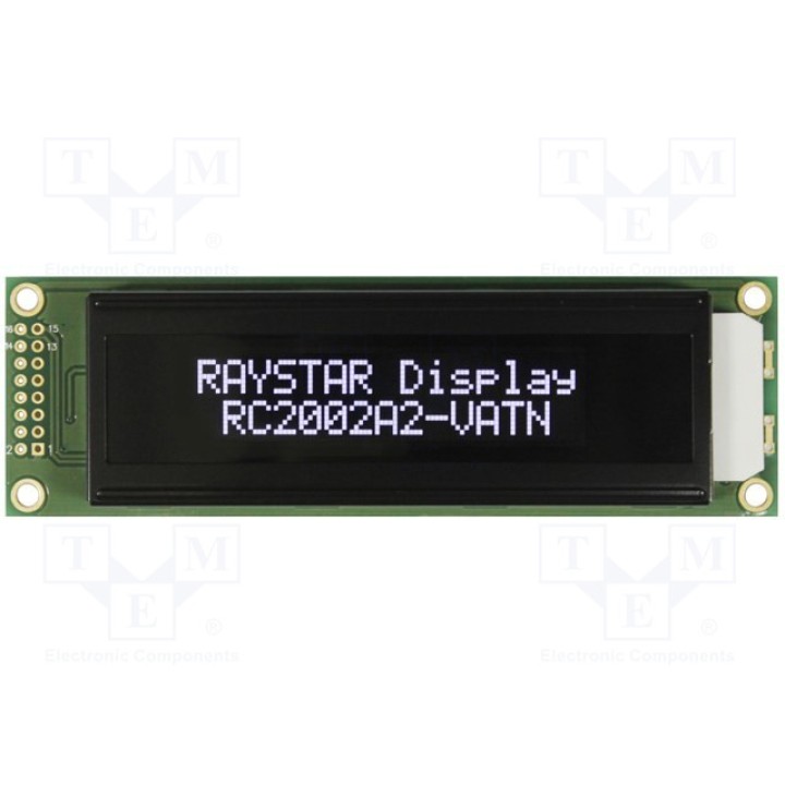 Дисплей LCD алфавитно-цифровой RAYSTAR OPTRONICS RC2002A2-LLH-JSV (RC2002A2-LLH-JSV)