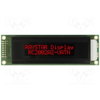Дисплей LCD алфавитно-цифровой RAYSTAR OPTRONICS RC2002A2-LLR-JSVE