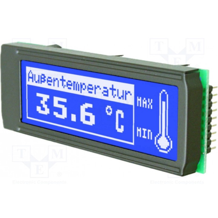 Дисплей LCD графический ELECTRONIC ASSEMBLY EA DIP122B-5NLW (EADIP122B-5NLW)