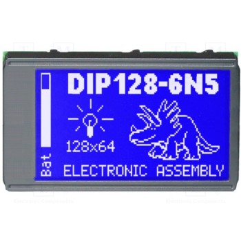 Дисплей LCD графический 128x64 ELECTRONIC ASSEMBLY EADIP128-6N5LW