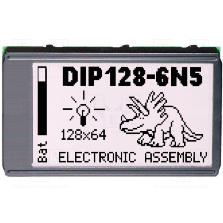 Дисплей LCD графический ELECTRONIC ASSEMBLY EA DIP128J-6N5LW (EADIP128J-6N5LW)