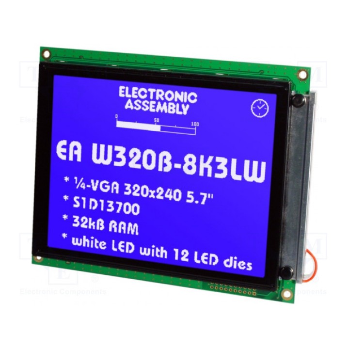 Дисплей LCD графический ELECTRONIC ASSEMBLY EA W320B-8K3LW (EAW320B-8K3LW)