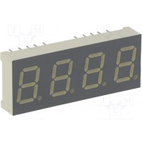 Дисплей LED 7-сегментный 10мм KINGBRIGHT ELECTRONIC CA04-41SRWA