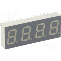 Дисплей LED 7-сегментный 10мм KINGBRIGHT ELECTRONIC CC04-41SRWA