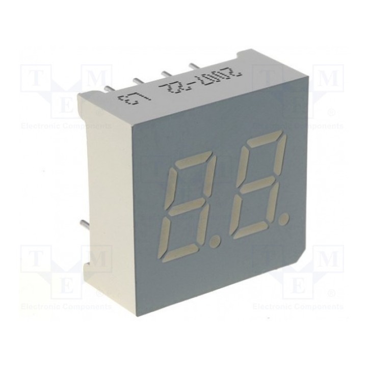 Дисплей LED 7-сегментный 76мм KINGBRIGHT ELECTRONIC DC03-11GWA (DC03-11GWA)
