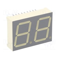 Дисплей LED 7-сегментный 20мм KINGBRIGHT ELECTRONIC DC08-11EWA