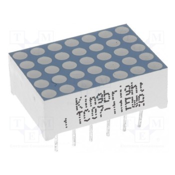Дисплей LED матрица 5x7 KINGBRIGHT ELECTRONIC TC07-11EWA