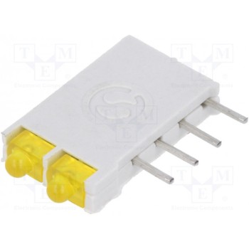 LED в корпусе желтый 18мм Кол-во диод 2 SIGNAL-CONSTRUCT DBI01311