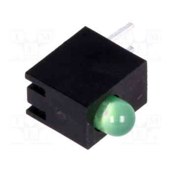 LED в корпусе зеленый 3мм LUCKY LIGHT H30C-1GD