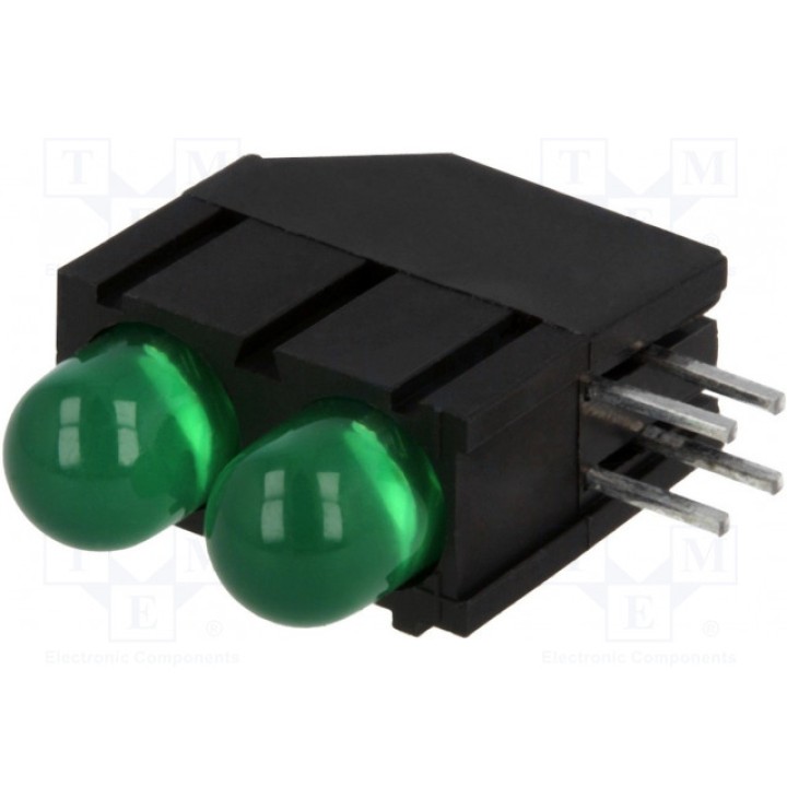 LED в корпусе зеленый 5мм KINGBRIGHT ELECTRONIC L-1503EB2GD (L-1503EB-2GD)