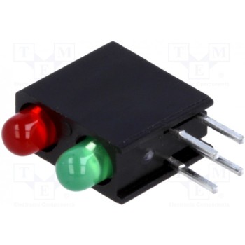 LED в корпусе красный/зеленый KINGBRIGHT ELECTRONIC L-7104MD-1SURKCGKD