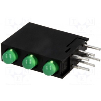 LED в корпусе зеленый 3мм KINGBRIGHT ELECTRONIC L-7104SA-3GD