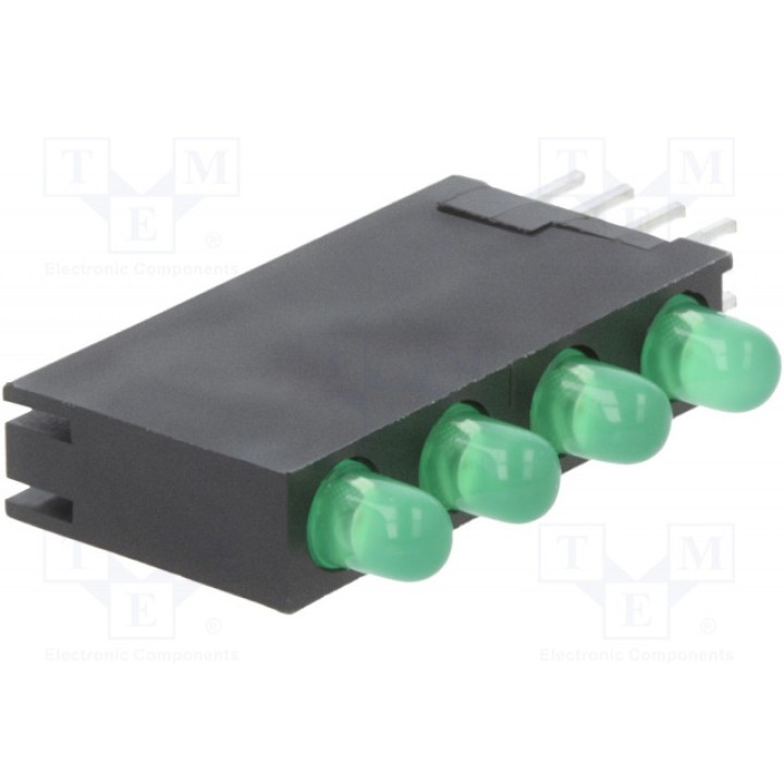 LED в корпусе зеленый 3мм KINGBRIGHT ELECTRONIC L-7104SB4GD (L-7104SB-4GD)