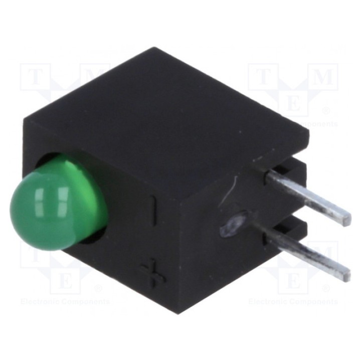 LED в корпусе зеленый 3мм KINGBRIGHT ELECTRONIC L-710A8CB1GD (L-710A8CB-1GD)