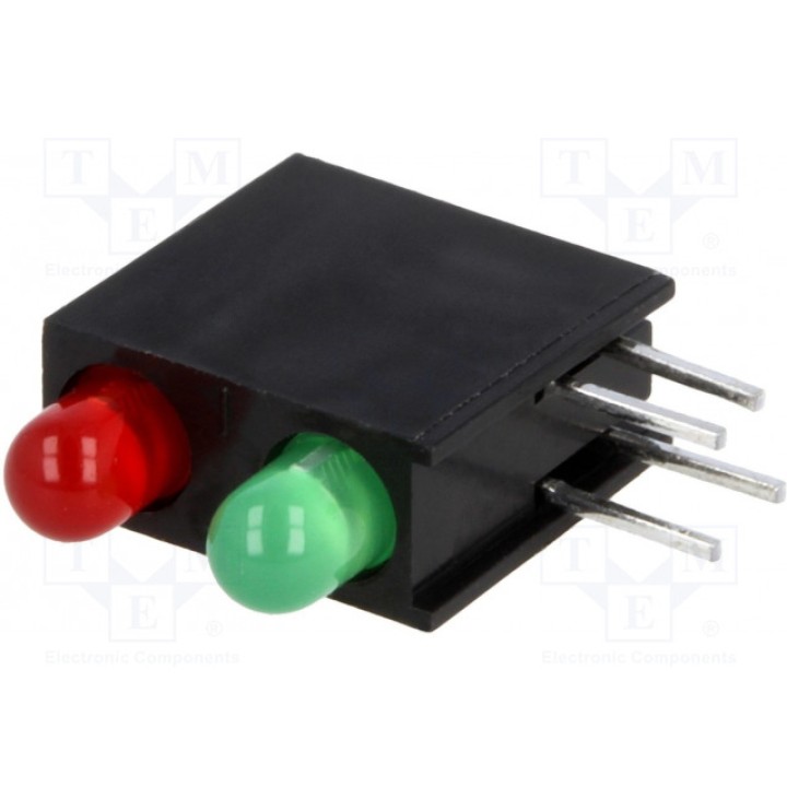 LED в корпусе красный/зеленый KINGBRIGHT ELECTRONIC L-710A8EB1I1GD (L-710A8EB-1I1GD)