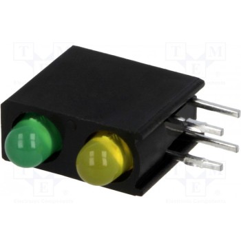 LED в корпусе желтый/зеленый KINGBRIGHT ELECTRONIC L-710A8FG-1G1YD