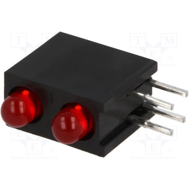 LED в корпусе красный 3мм KINGBRIGHT ELECTRONIC L-934DB2ID (L-934DB-2ID)