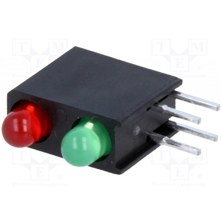 LED в корпусе красный/зеленый KINGBRIGHT ELECTRONIC L-934MD1I1GD (L-934MD-1I1GD)